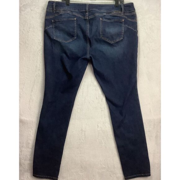 Soho Jeans Curve Creator Leggings Size 20 Stretch Blue midrise - Picture 3 of 9